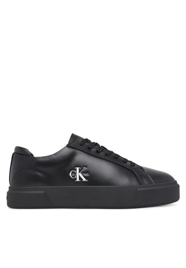 Calvin Klein Sneakersy Basket Cupsole Laceup Lth Ml YM0YM01460 Czarny. Kolor: czarny. Materiał: skóra