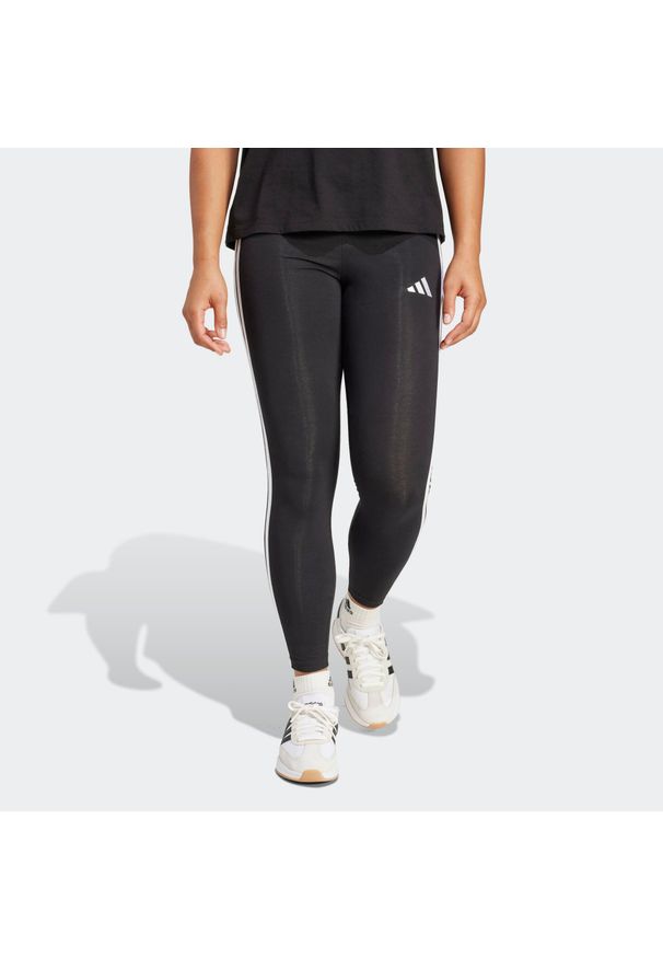 Adidas - Legginsy fitness damskie ADIDAS. Kolor: czarny. Materiał: włókno, materiał, bawełna. Sport: fitness