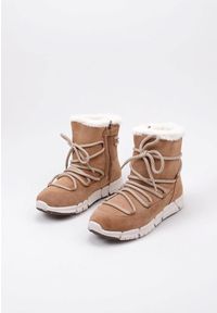 Geox - Buty GEOX J FLEXYPER GIRL B AB Jasnobrązowy. Kolor: brązowy. Materiał: tkanina. Sport: turystyka piesza