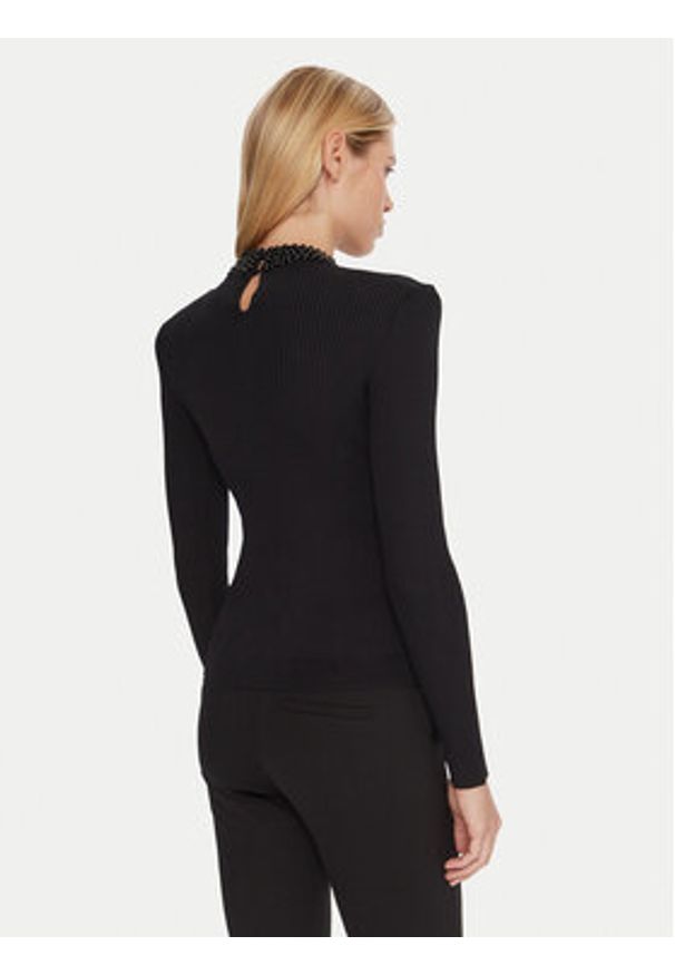 Gaudi Sweter 521FD53036 Czarny Slim Fit. Kolor: czarny. Materiał: wiskoza, syntetyk