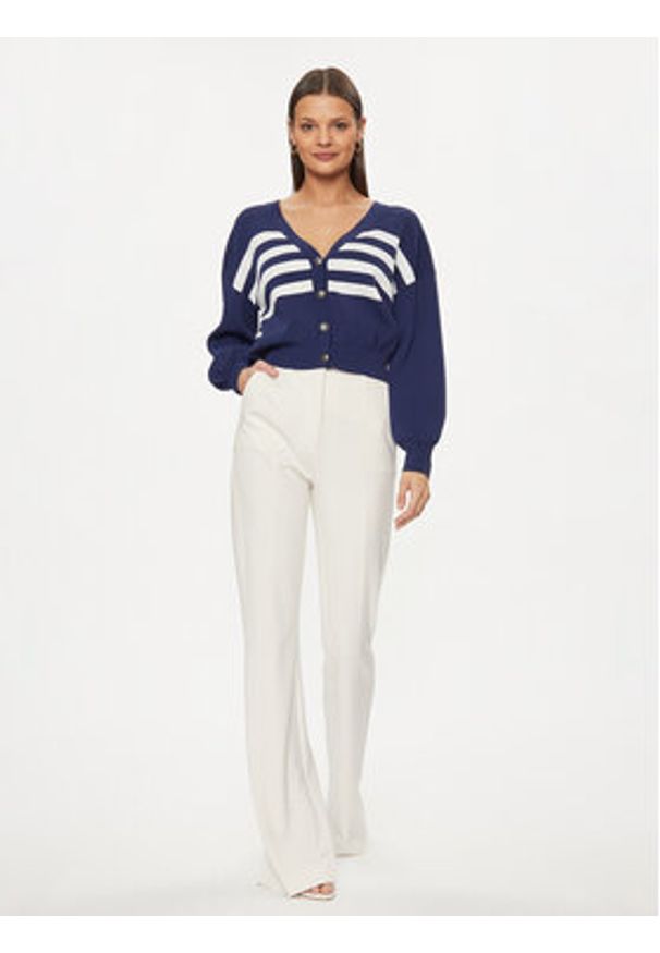 Guess Kardigan Rachel W4GR40 Z3DY0 Granatowy Relaxed Fit. Kolor: niebieski. Materiał: syntetyk