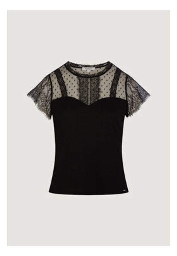 Morgan Bluzka 261-DAPHNE Czarny Regular Fit. Kolor: czarny. Materiał: syntetyk