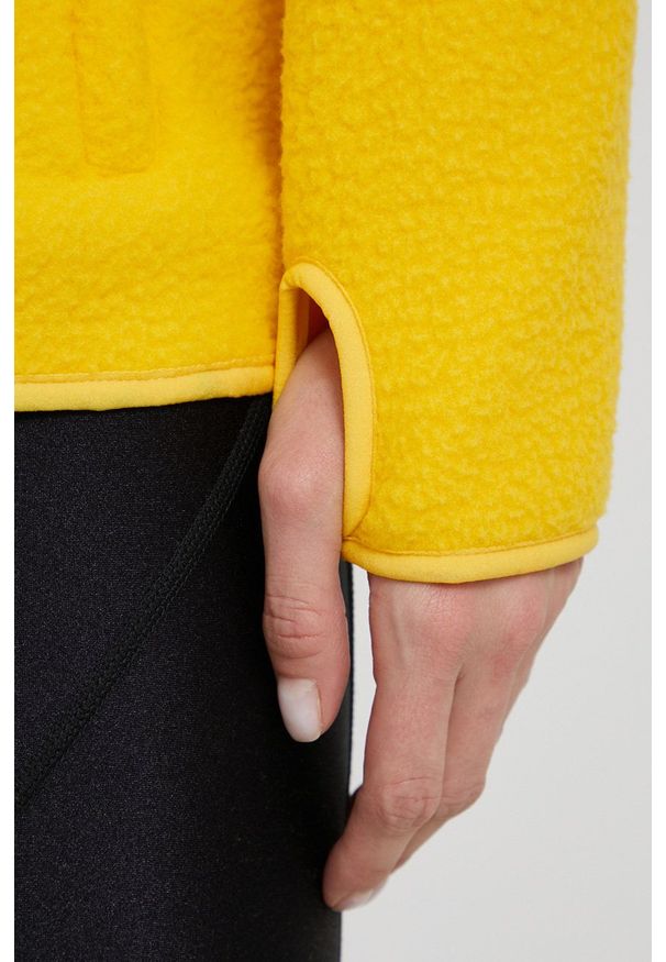 Eivy Bluza damska kolor żółty gładka. Kolor: żółty. Materiał: poliester. Długość: długie. Wzór: gładki