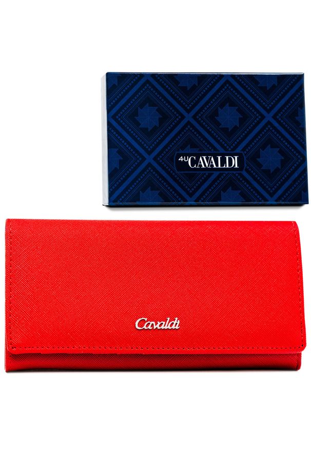 4U CAVALDI - Portfel damski 4U Cavaldi GD24-SFK czerwony. Kolor: czerwony