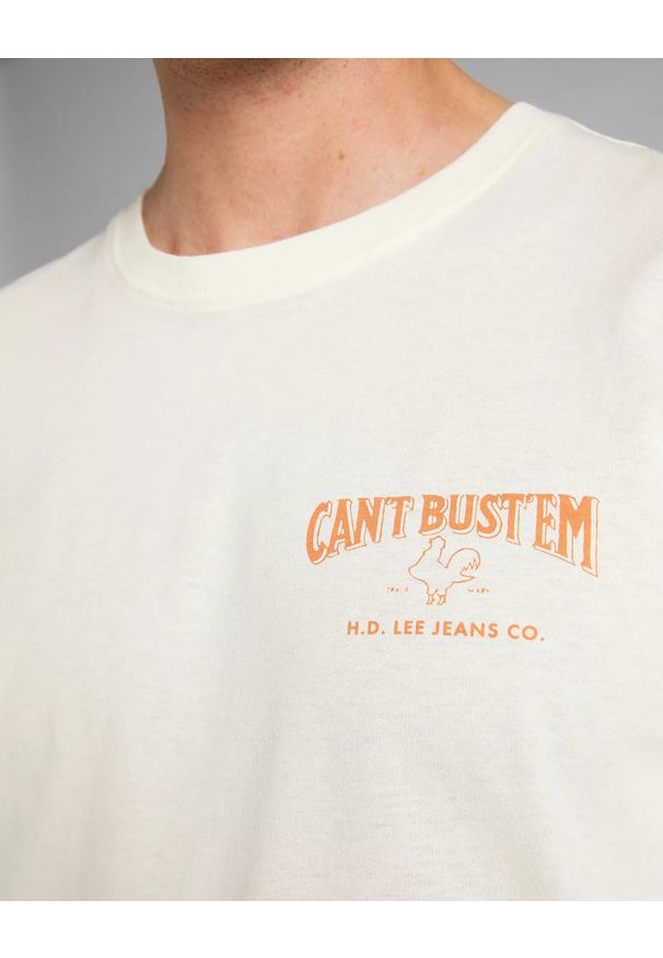 Lee - LEE LS CAN'T BUST'EM TEE MĘSKI LONGSLEEVE ECRU L62MFENQ 112140419. Długość rękawa: długi rękaw