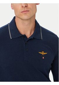 Aeronautica Militare Polo 262PO1653UP00082 Granatowy Regular Fit. Typ kołnierza: polo. Kolor: niebieski. Materiał: bawełna #2