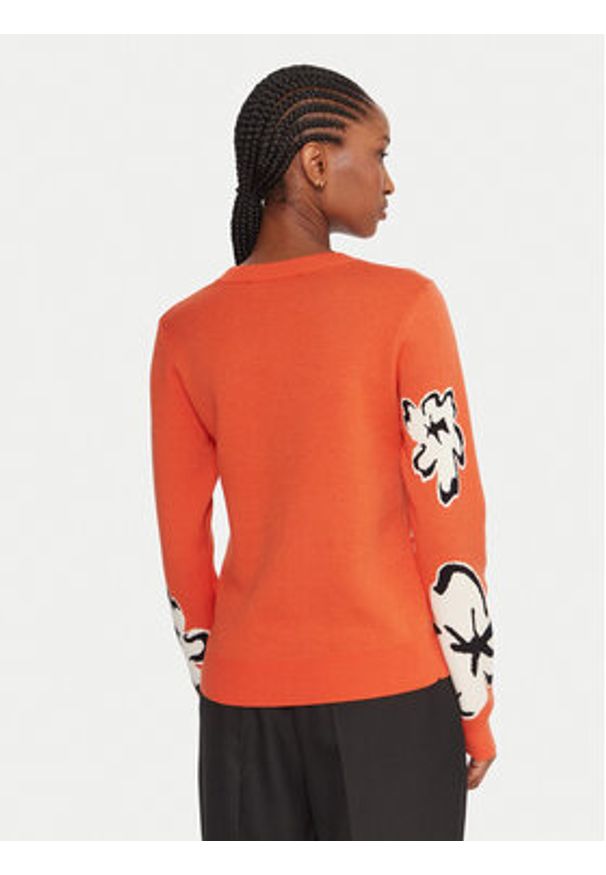 French Connection Sweter 78ZBL Pomarańczowy Regular Fit. Kolor: pomarańczowy. Materiał: syntetyk