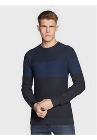 Blend Sweter 20714636 Granatowy Regular Fit. Kolor: niebieski. Materiał: bawełna #1