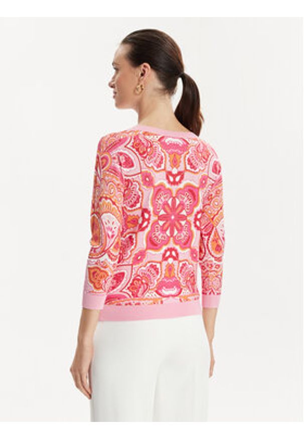 Luisa Spagnoli Kardigan Crostone 58242 Różowy Regular Fit. Kolor: różowy. Materiał: syntetyk
