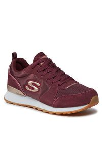 skechers - Skechers Sneakersy Goldn Gurl 111/BURG Bordowy. Kolor: czerwony. Materiał: materiał