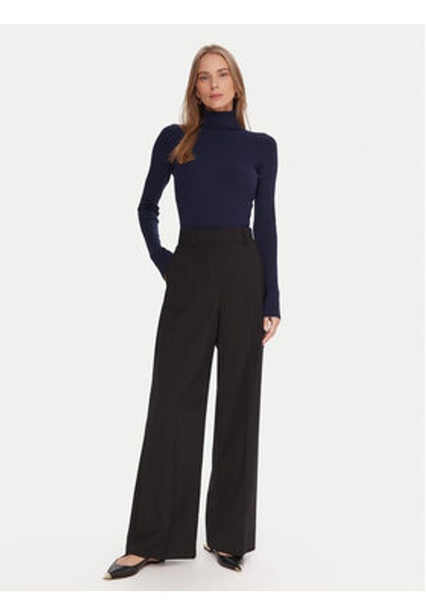 Kontatto Golf 3M0817C Granatowy Regular Fit. Typ kołnierza: golf. Kolor: niebieski. Materiał: syntetyk