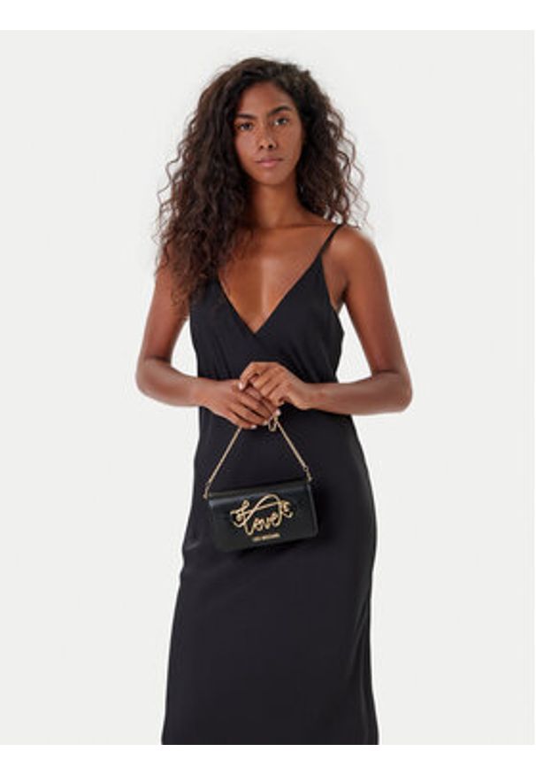 Love Moschino - LOVE MOSCHINO Torebka JC5736PP0MKG0000 Czarny. Kolor: czarny. Materiał: skórzane