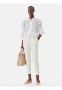 JOOP! Chinosy Petunia 30102026 Écru Slim Fit. Kolor: kremowy. Materiał: wiskoza #5
