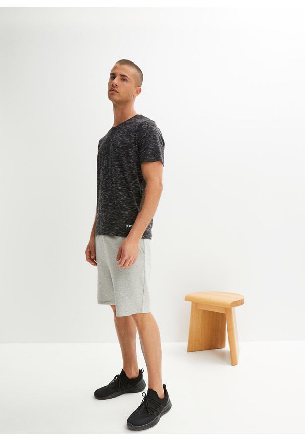 bonprix - Bermudy dresowe. Kolor: szary. Materiał: dresówka