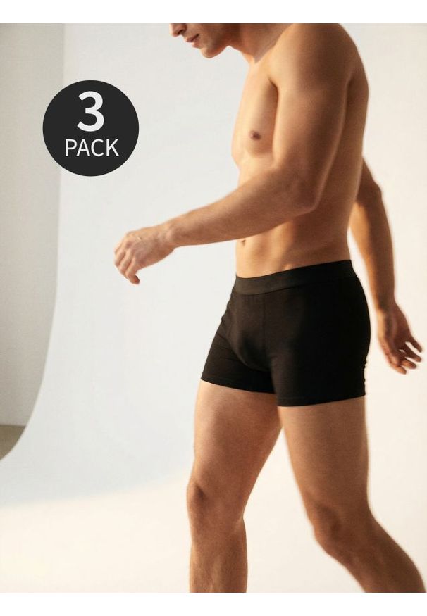 Sinsay - Bokserki long 3 pack - czarny. Kolor: czarny