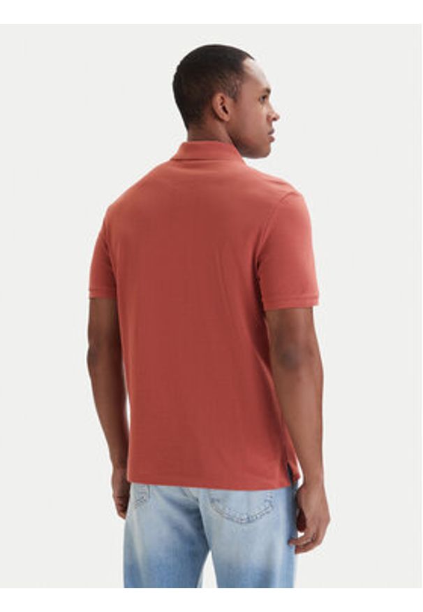Calvin Klein Jeans Polo LV040EM269 Brązowy Regular Fit. Typ kołnierza: polo. Kolor: brązowy. Materiał: bawełna