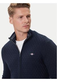 GANT - Gant Kardigan 8030263 Granatowy Regular Fit. Kolor: niebieski. Materiał: bawełna #5
