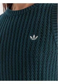Adidas - adidas Top adicolor JW4993 Zielony Regular Fit. Kolor: zielony. Materiał: bawełna