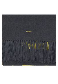 Pinko - PINKO Szalik Ojos Azules Sciarpa AI 24-25 BLK01 104313 A26I Szary. Kolor: szary. Materiał: materiał #3