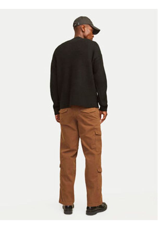 Jack & Jones Spodnie materiałowe Bill 12258307 Brązowy Relaxed Fit. Kolor: brązowy. Materiał: bawełna