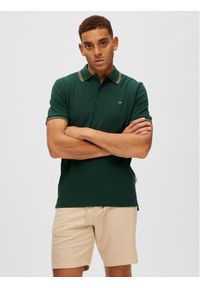 Selected Homme Polo 16087840 Zielony Regular Fit. Typ kołnierza: polo. Kolor: zielony #1