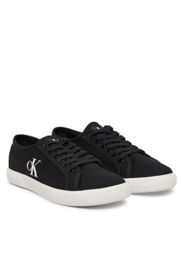 Calvin Klein Jeans Tenisówki Ess Vulc Low Cv Mg Wn YW0YW01762 Czarny. Kolor: czarny. Materiał: materiał