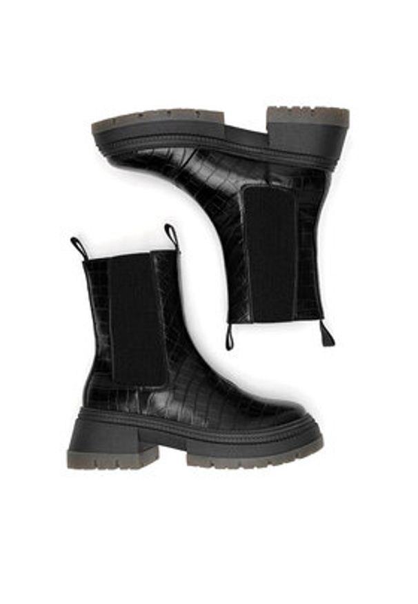 Nine West Sztyblety WFA3033-9 Czarny. Kolor: czarny. Materiał: materiał