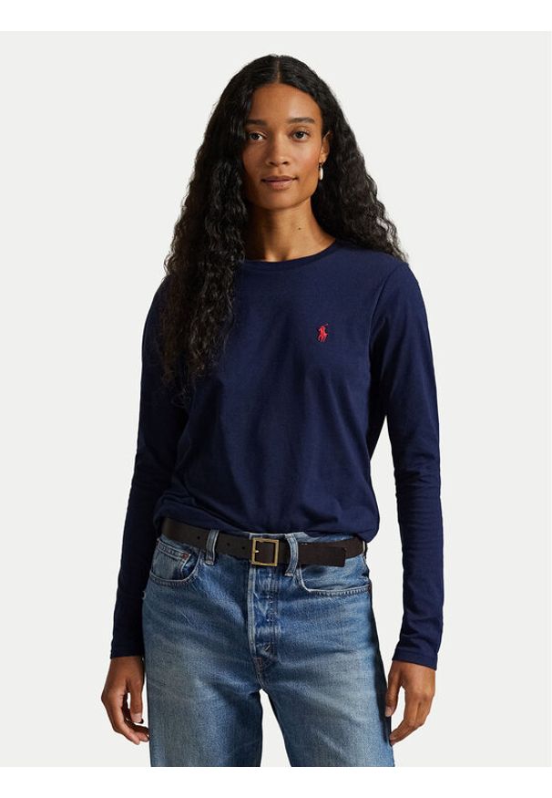 Polo Ralph Lauren Bluzka 211898699002 Granatowy Regular Fit. Typ kołnierza: polo. Kolor: niebieski. Materiał: bawełna