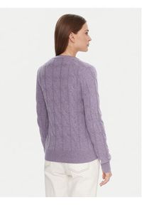 TOMMY HILFIGER - Tommy Hilfiger Sweter WW0WW43586 Fioletowy Regular Fit. Kolor: fioletowy. Materiał: wełna #4