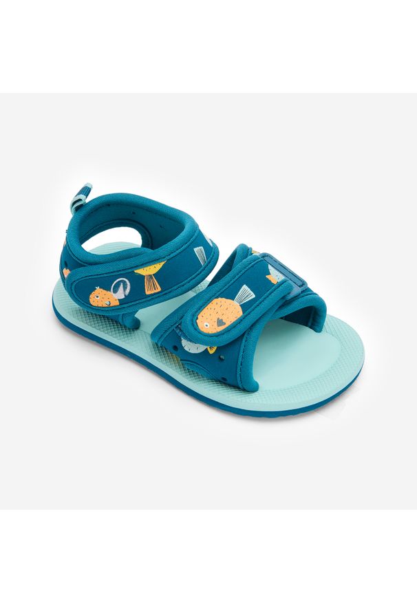NABAIJI - Sandały basenowe dla malucha Nabaiji Fish. Wzór: kolorowy. Styl: sportowy