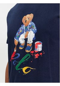 Polo Ralph Lauren T-Shirt 710853310025 Granatowy Slim Fit. Typ kołnierza: polo. Kolor: niebieski. Materiał: bawełna #4