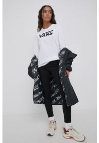 Vans - Longsleeve. Okazja: na co dzień. Kolor: biały. Materiał: dzianina. Długość rękawa: długi rękaw. Wzór: nadruk. Styl: casual #2