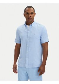 TOMMY HILFIGER - Tommy Hilfiger Koszula MW0MW41531 Niebieski jasny Regular Fit. Kolor: niebieski. Materiał: len #1