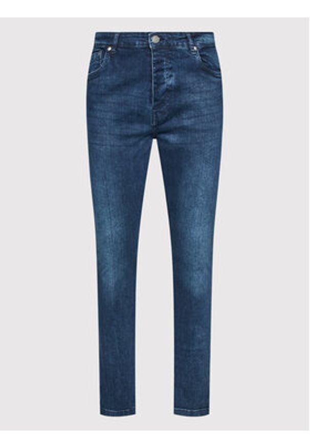 Brave Soul Jeansy MJN-MADISONDARK Granatowy Skinny Fit. Kolor: niebieski