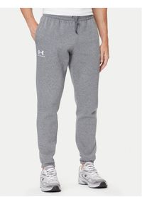 Under Armour Spodnie dresowe UA Essential Fleece Jogger 1373882 Szary Regular Fit. Kolor: szary. Materiał: bawełna