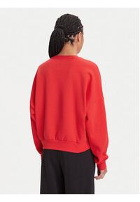 Adidas - adidas Bluza Essentials Small Logo Feelcozy JI6061 Czerwony Loose Fit. Kolor: czerwony. Materiał: syntetyk, bawełna #3