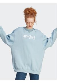 Adidas - adidas Bluza ALL SZN Fleece Graphic IL3248 Błękitny Loose Fit. Kolor: niebieski. Materiał: bawełna #6