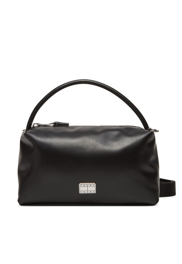 Tommy Jeans Torebka Tjw American Cool Shoulder Bag AW0AW17531 Czarny. Kolor: czarny. Materiał: skórzane