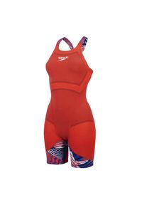 Speedo Fastskin Lzr Ignite Kneeskin – Niebieski/Czerwony/Biały – Rozmiar 28. Kolor: czerwony