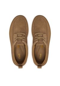 Clarks Półbuty Polden Moc 26186452 Beżowy. Kolor: beżowy. Materiał: zamsz, skóra #4