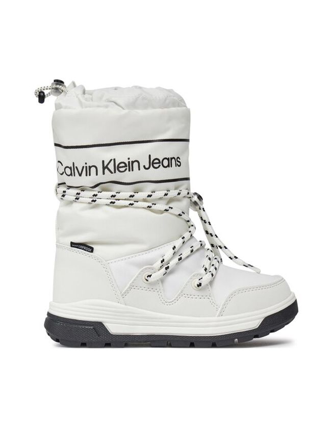 Calvin Klein Jeans Śniegowce V3A6-80713-1486 M Biały. Kolor: biały. Materiał: skóra