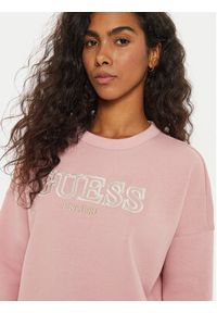 Guess Bluza V4BQ03 KCHX0 Różowy Regular Fit. Kolor: różowy. Materiał: syntetyk, bawełna
