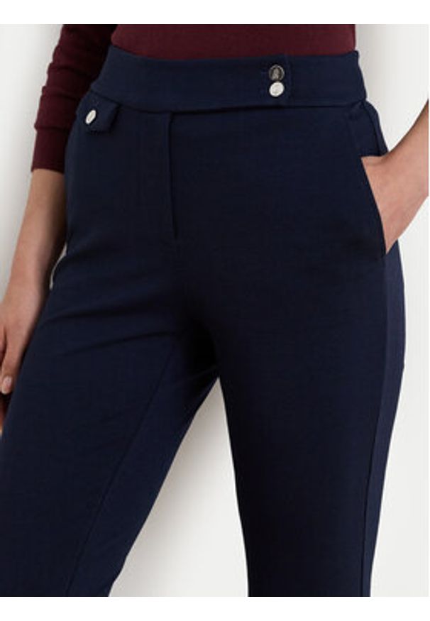 Lauren Ralph Lauren - LAUREN RALPH LAUREN Spodnie materiałowe 200980023002 Granatowy Straight Fit. Kolor: niebieski. Materiał: wiskoza