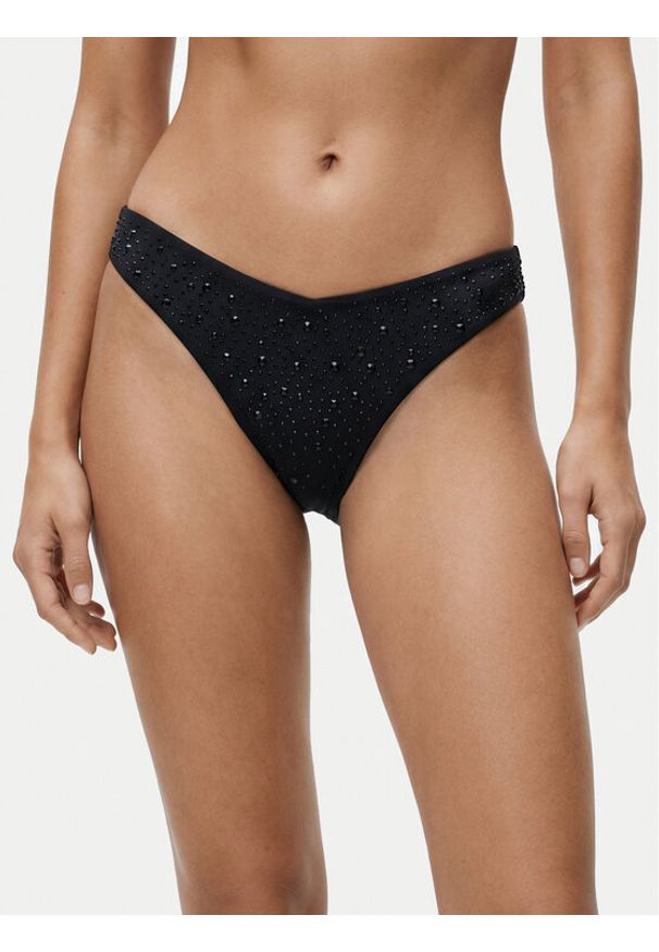 Guess Dół od bikini E6GO22 MC040 Czarny. Kolor: czarny. Materiał: syntetyk