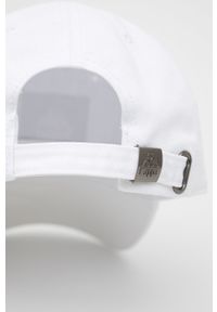 Kappa czapka bawełniana kolor biały z nadrukiem. Kolor: biały. Materiał: bawełna. Wzór: nadruk #2