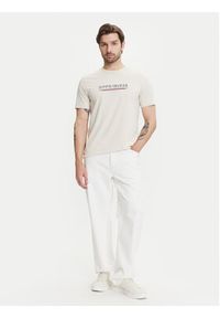 TOMMY HILFIGER - Tommy Hilfiger T-Shirt Brand Love MW0MW40324 Beżowy Regular Fit. Kolor: beżowy. Materiał: bawełna #5