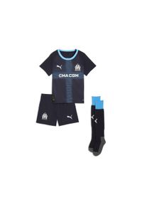 Puma - Dziecięcy strój wyjazdowy Olympique Marsylia 25/26 PUMA New Navy Luminous Blue. Kolor: niebieski. Materiał: dresówka. Styl: sportowy