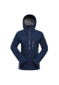 ALPINE PRO - Kurtka damska trekkingowa wodoodporna Alpine Pro Zarra 2. Kolor: niebieski. Materiał: hardshell. Sport: turystyka piesza, wspinaczka