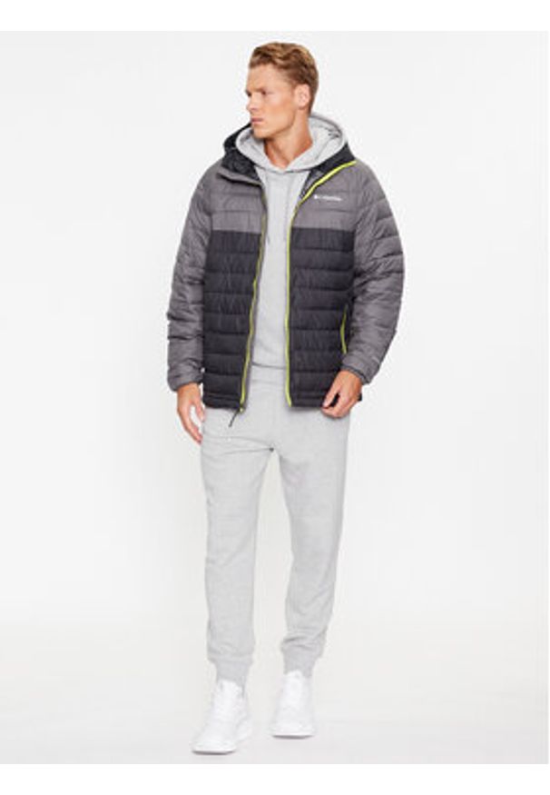 columbia - Columbia Kurtka przejściowa Powder Lite™ Hooded Jacket Szary Regular Fit. Kolor: szary. Materiał: syntetyk