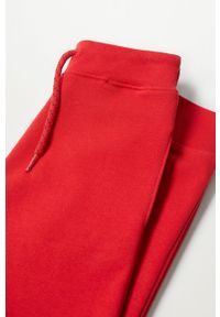 Mango Kids - Spodnie dziecięce FRANCIA8. Kolor: czerwony. Materiał: bawełna, dzianina. Wzór: gładki #2